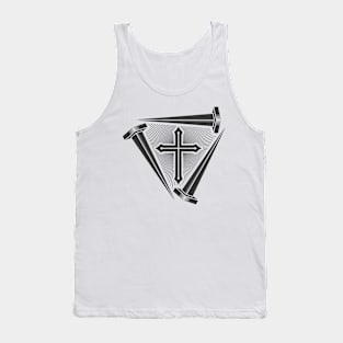 The cross of Jesus and the nails of the crucifixion Tank Top